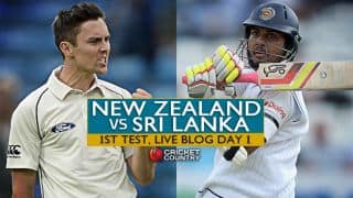 NZ 409/8 in 90 Overs│Live Cricket Score, New Zealand vs Sri Lanka 2015-16, 1st Test at Dunedin: New Zealand on top at stumps despite Sri Lanka late burst