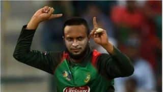 Shakib Al Hasan becomes first player to score 500 plus runs and claim 10 plus in world cup