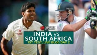 IND 125/2 | Live Cricket Score, India vs South Africa 2015, 1st Test at Mohali, Day 2: India lead by 142 at stumps