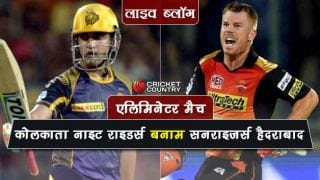 IPL 2017, Live Score in Hindi: Sunrisers Hyderabad vs Kolkata Knight Riders, Eliminator