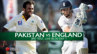 ENG 4/0 │ Live Cricket Score Pakistan vs England 2015, 3rd Test at Sharjah, Day 1: Visitors finish on top of opening day