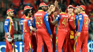Glenn Maxwell dismissed for 1 as Royal Challengers Bangalore take three early wickets against Kings XI Punjab in Match 40 of IPL 2015