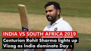 Centurion Rohit Sharma lights up Vizag as India dominate Day 1