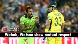 Wahab Riaz, Shane Watson show mutual respect post Pakistan vs Australia ICC Cricket World Cup 2015 quarter-final clash