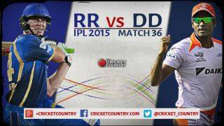 Live Cricket Score Rajasthan Royals vs Delhi Daredevils, IPL 2015 Match 36  DD 175/7 in 20 overs: Rajasthan win by 14 runs