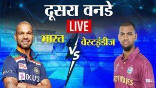 IND vs WI  2nd ODI Live Score West Indies vs India 2nd ODI Live Cricket Score ball by ball Commentary port of spain shikhar dhawan