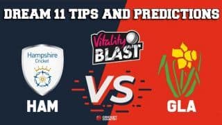 Dream11 Team Hampshire vs Glamorgan South Group VITALITY T20 BLAST ENGLISH T20 BLAST – Cricket Prediction Tips For Today’s T20 Match HAM vs GLA at The Rose Bowl, Southampton