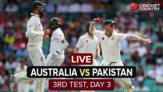 Live Cricket Score, Pakistan vs Australia, 3rd Test at Sydney, Day 3: PAK trail by 267 runs at stumps