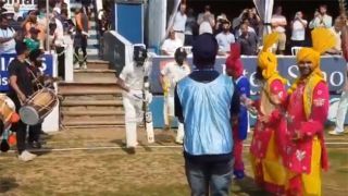 VIDEO: India batsmen Dinesh Karthik, Hardik Pandya get traditional bhangra dance welcome