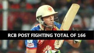 RCB bowled out for 166 against SRH in Match 8 of IPL 2015