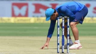 MS Dhoni examines Eden Gardens’ pitch ahead of India-Sri Lanka 1st Test