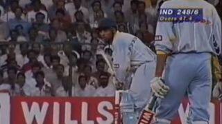 Ajay Jadeja smashed Waqar Younis in the final stages of India's innings