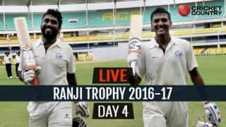 LIVE Cricket Score Ranji Trophy 2016-17, Day 4, Round 2