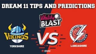 Dream11 Team Yorkshire vs Lancashire North Group VITALITY T20 BLAST ENGLISH T20 BLAST – Cricket Prediction Tips For Today’s T20 Match YOR vs LAN at Leeds