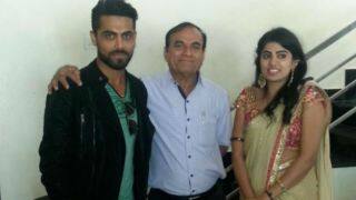 Ravindra Jadeja Wife Reeva Escape Injury In Road Accident Cricket Country