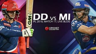 MI 154/7 in Overs 20 | Live Cricket Score Delhi Daredevils (DD) vs Mumbai Indians (MI), IPL 2016, Match 17 at Delhi: DD beat MI by 10-runs!