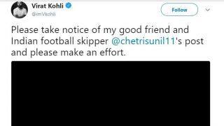 Kohli urges fans to support Indian football team