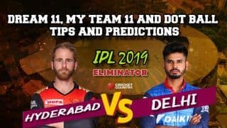 Today’s Best Pick 11 for Dream11, My Team11 and Dotball – Here are the best pick for Today’s Eliminator match between DC and SRH at 8pm