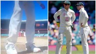 Steve Smith Lands in New Controversy, Caught Scruffing Rishabh Pant's Batting Mark to Damage Pitch During 3rd Test at SCG | WATCH VIDEO