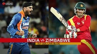 Live Cricket Score, India vs Zimbabwe 2015, 1st ODI at Harare ZIM 251/7 in 50 overs: India win by four runs