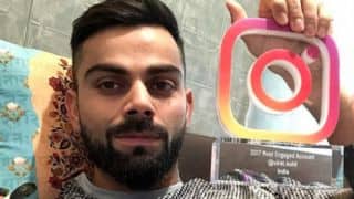 Virat Kohli thanks fans after being awarded Most-Engaged Account on Instagram of 2017