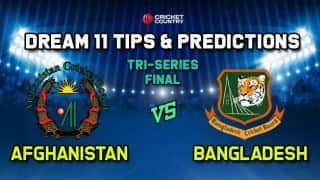 AFGH vs BAN Dream11 Team Afghanistan vs Bangladesh, Final, T20I Tri-series– Cricket Prediction Tips For Today’s Match AFGH vs BAN at Dhaka