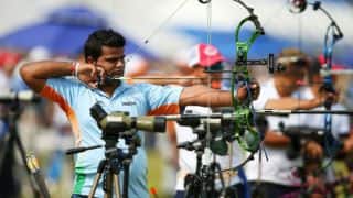 India men's compound archery team in final