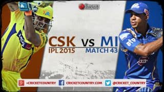 Live Cricket Score CSK vs MI, IPL 2015 Match 43, MI 159/4 in 19.2 overs: MI win by 6 wickets