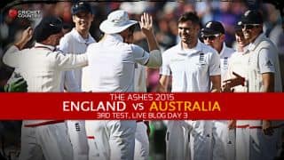 Live Cricket Score ENG vs AUS, The Ashes 2015, 3rd Test, Day 3 ENG 124/2: England take 2-1 lead