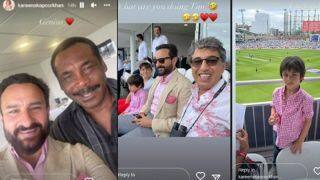 watch taimur ali khan enjoying india vs england match with father saif ali khan khan