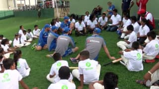 Watch Australian cricketers spend time with underprivileged kids in Sri Lanka