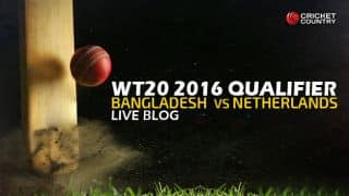 NED 145/7 in overs 20, Live Cricket Score Bangladesh vs Netherlands, ICC World T20 2016 Group A Round 1, BAN vs NED, 3rd Match at Dharamsala: Bangladesh win by 8 runs