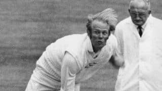 Tony Greig infamously runs out Alvin Kallicharran at Port of Spain in 1974
