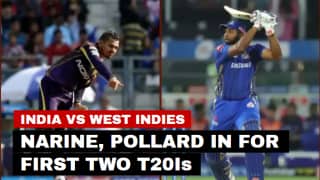 Sunil Narine, Kieron Pollard in for first two T20Is; Chris Gayle opts out
