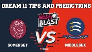 Dream11 Team Somerset vs Middlesex South Group VITALITY T20 BLAST ENGLISH T20 BLAST – Cricket Prediction Tips For Today’s T20 Match SOM vs MID at Taunton