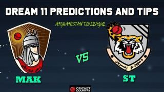 Dream11 Team Mis Ainak Knights vs Speen Ghar Tigers Match 8 Afghanistan T20 League 2019 – Cricket Prediction Tips For Today’s T20 Match MAK vs ST at Kabul